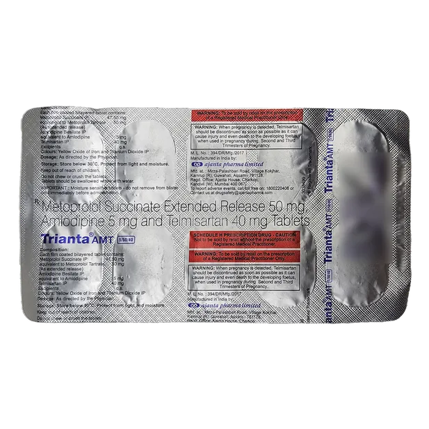 TRIANTA AMT 50/5/40 TABLET 10'S