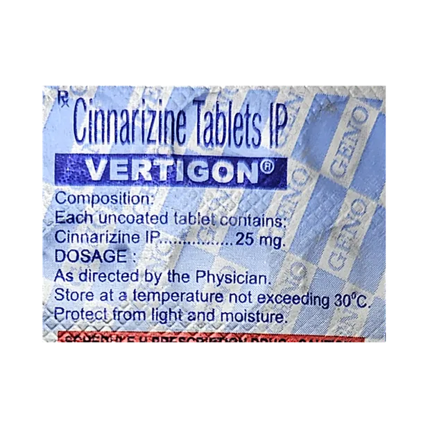 VERTIGON 25MG TABLET 20'S