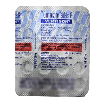 VERTIGON 25MG TABLET 20'S