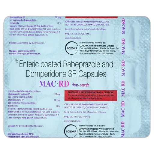 Mac On R&d Oct Mac Rd Capsule 15's: Uses, Side Effects & Price | Medkart
