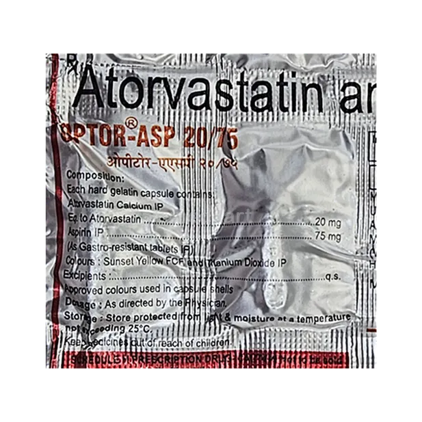 OPTOR ASP 20/75MG CAPSULE 15'S
