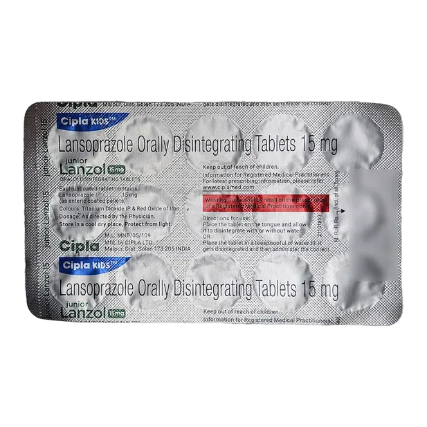 JUNIOR LANZOL 15MG TABLET 15'S