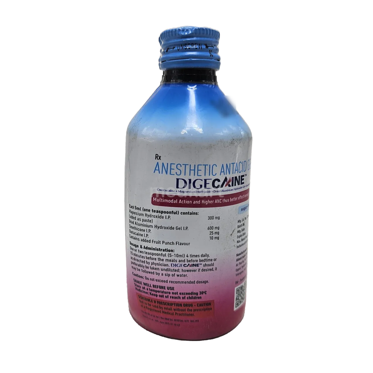 DIGECAINE SUGAR FREE FRUIT PUNCH GEL 200 ML