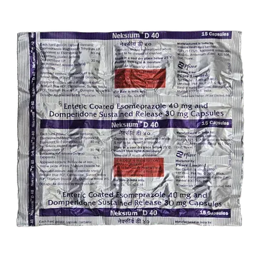 NEKSIUM D 40MG CAPSULE 15'S