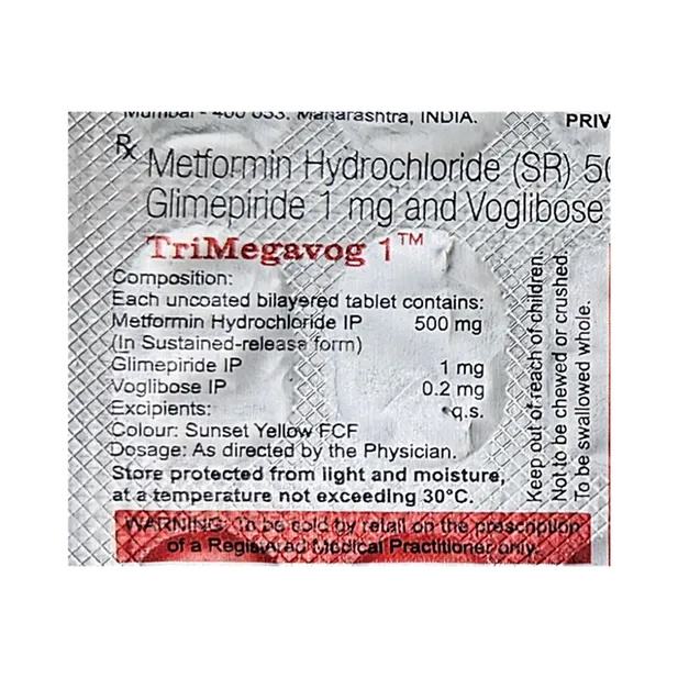 TRIMEGAVOG 1MG TABLET 15'S