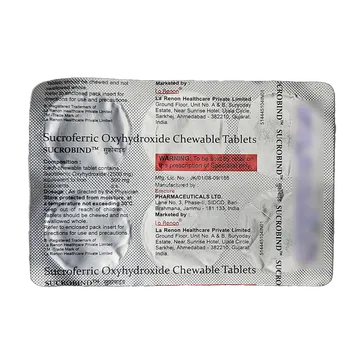 SUCROBIND 500MG CHEWABLE TABLET 6'S