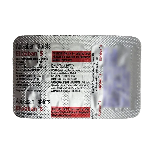 ELIXABAN 5MG TABLET 10'S