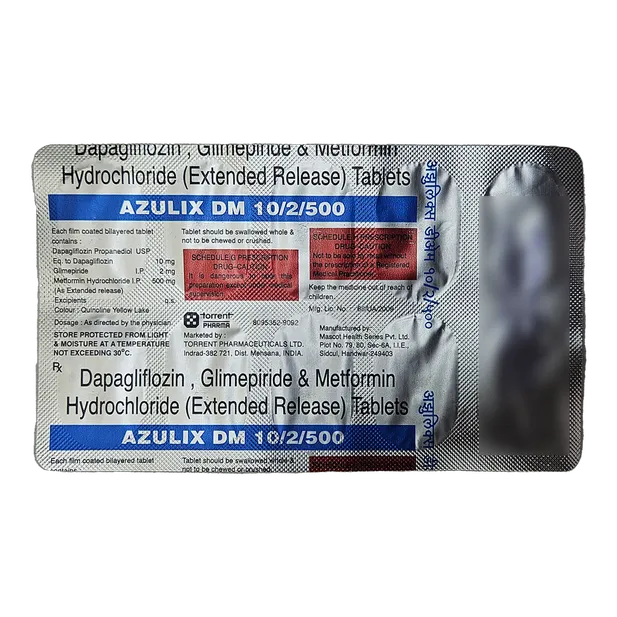 AZULIX DM 2MG/10MG/500MG TABLET 10'S