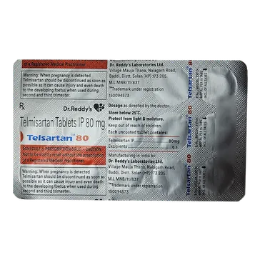 TELSARTAN 80MG TABLET 15'S