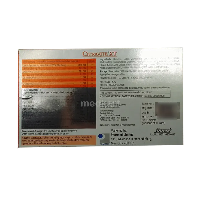 CITRAVITE XT TABLET 15'S