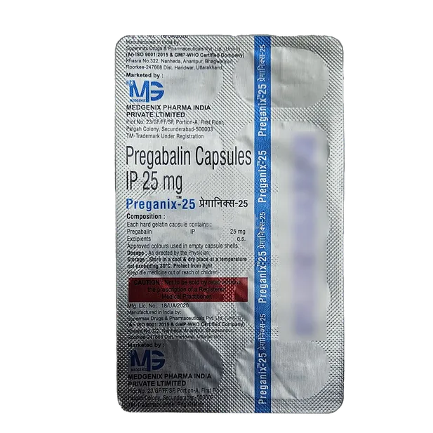 PREGANIX 25 CAPSULE 10'S