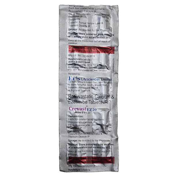 CREVAST EZ 20 TABLET 10'S
