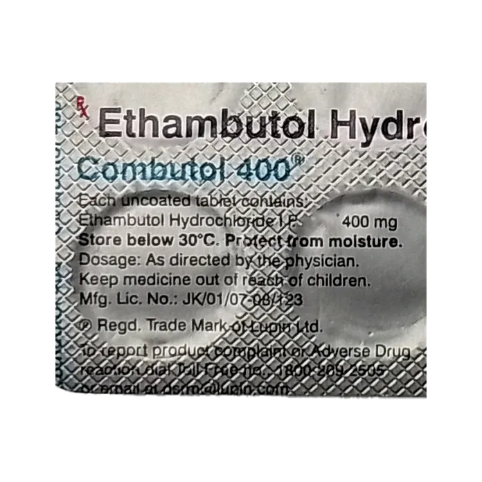 COMBUTOL 400MG TABLET 10'S