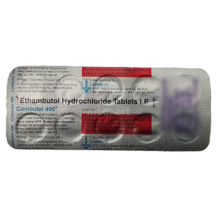 COMBUTOL 400MG TABLET 10'S