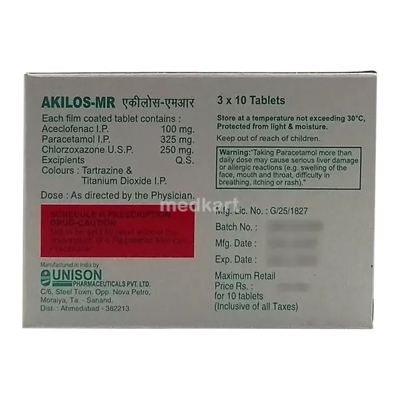 Akilos MR Tablet 10's – Composition & Price | Medkart