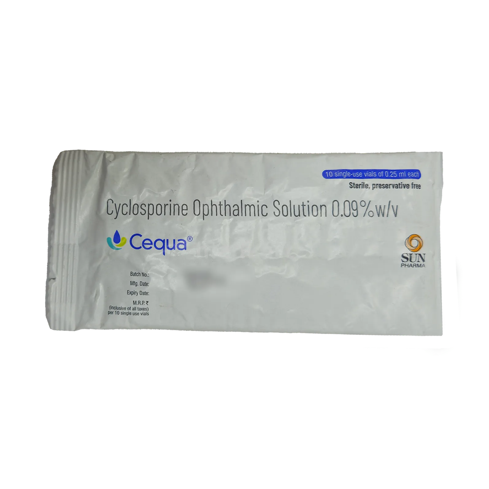 CEQUA OPHTHALMIC SOLUTION 0.25 ML