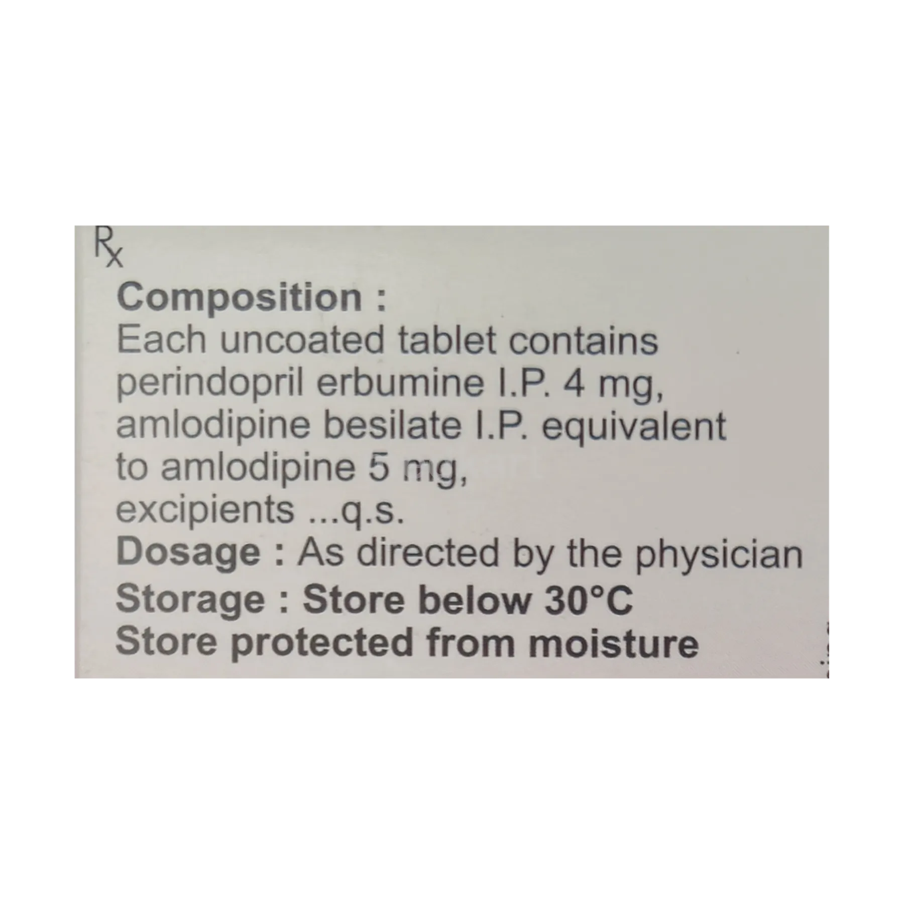 COVERSYL AM 4/5MG TABLET 10'S