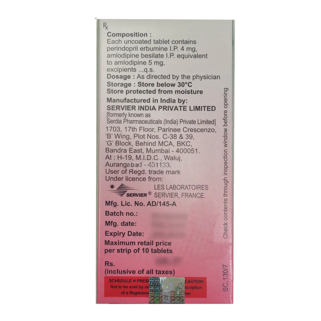 COVERSYL AM 4/5MG TABLET 10'S
