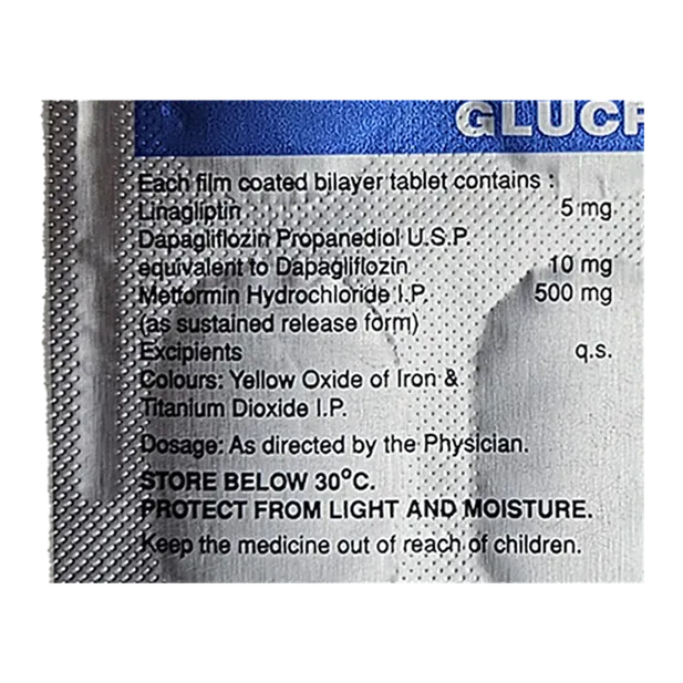 GLUCRETA LM 10MG/5MG/500MG TABLET 10'S