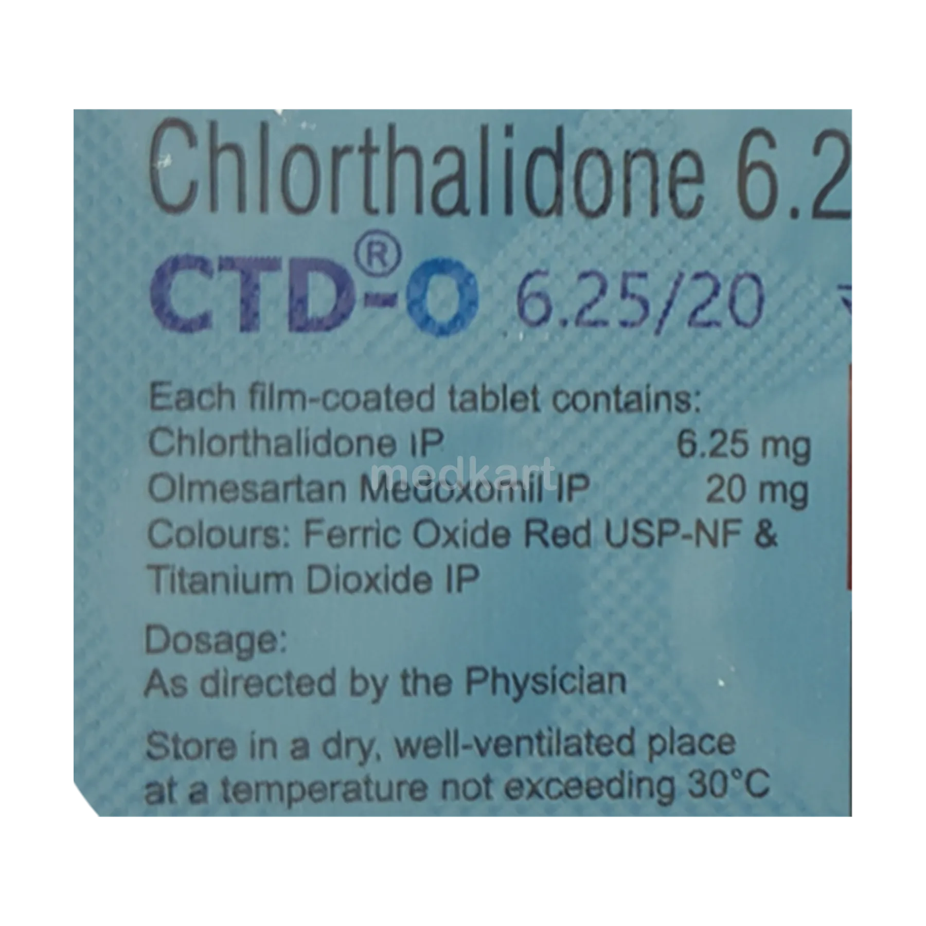CTD O 6.25/20MG TABLET 10'S