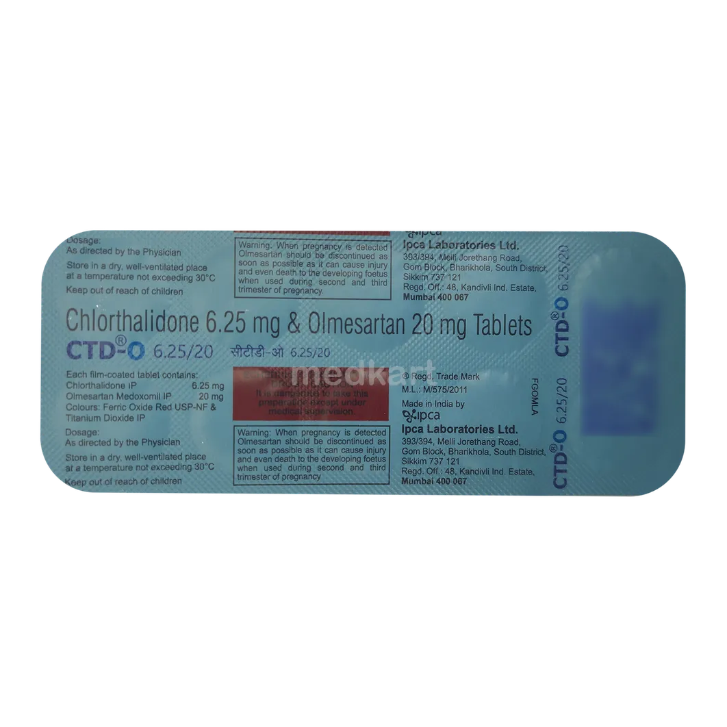 CTD O 6.25/20MG TABLET 10'S