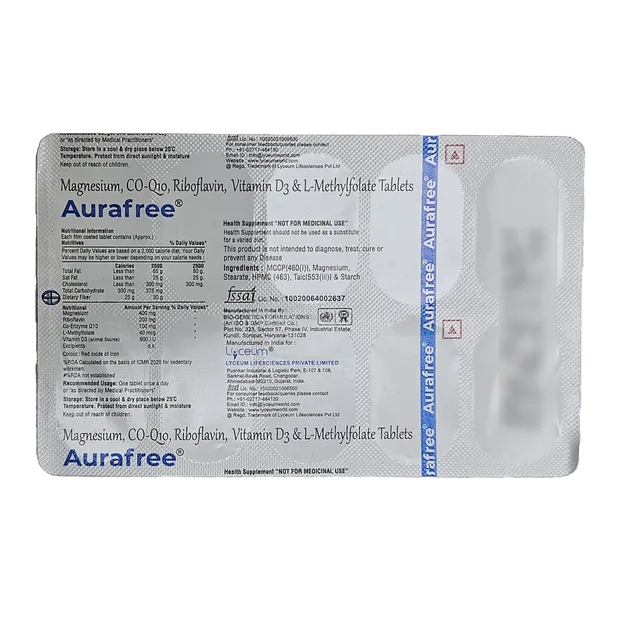AURAFREE TABLET 10'S