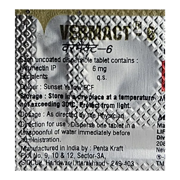 VERMACT 6 TABLET 4'S