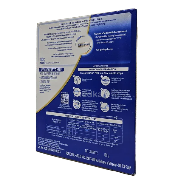 NAN PRO STAGE 2 FOLLOW UP FORMULA POWDER 400 GM