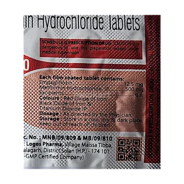 EMPATEZ MET 12.5/500 TABLET 10'S