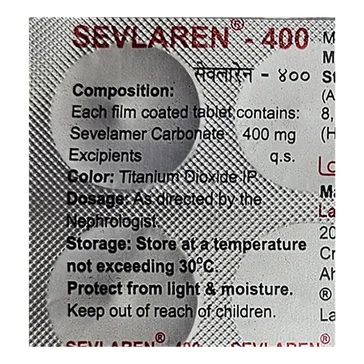 SEVLAREN 400 TABLET 15'S