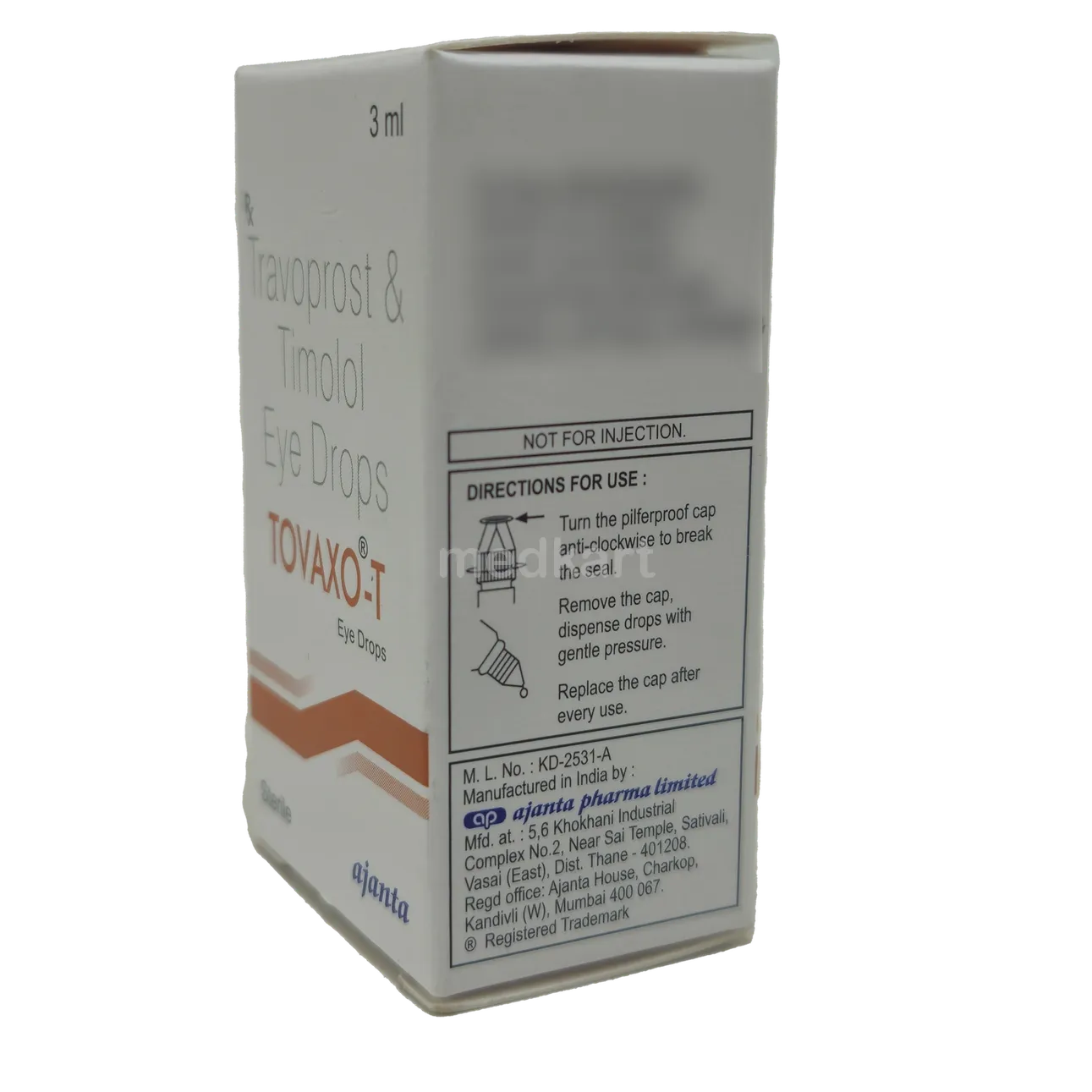 TOVAXO T EYE DROPS 3 ML