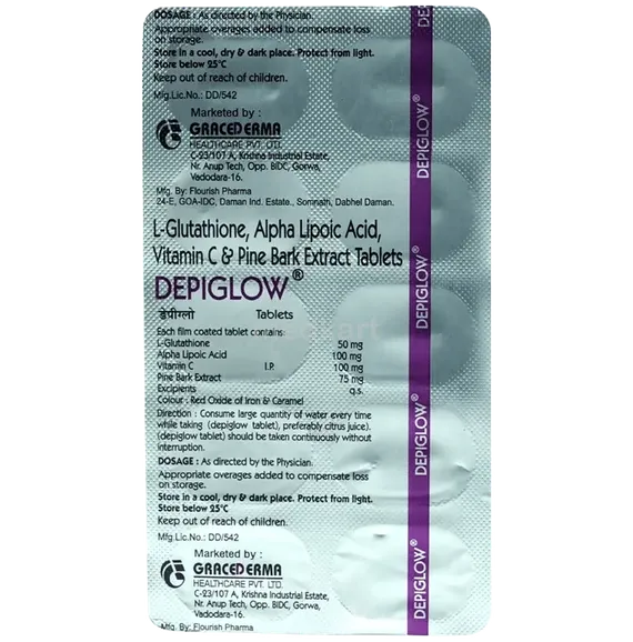 depiglow glutathione Tablet 10's – Discontinued Depiglow Glutathione Alpha Lipoic Acid