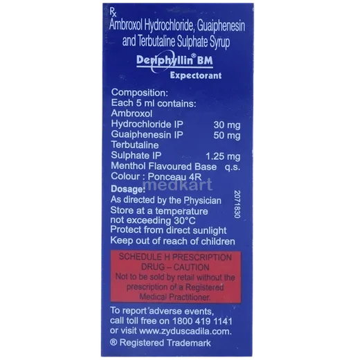 Deriphyllin Bm Expectorant Syrup 12 – Price | Medkart