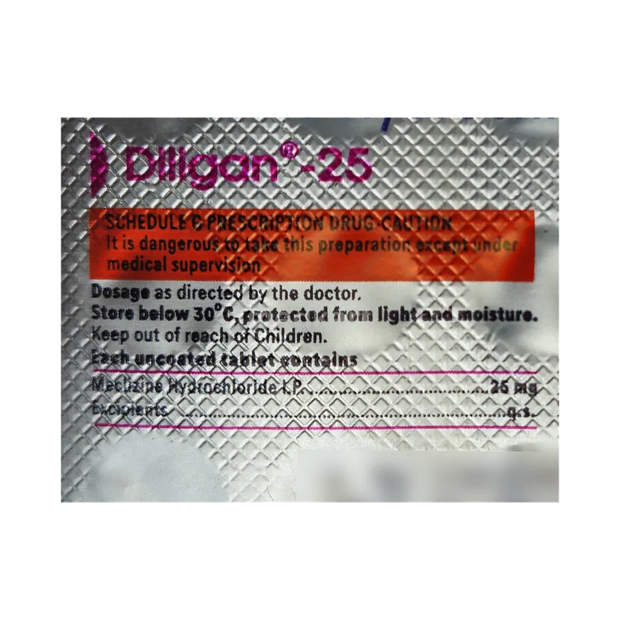 DILIGAN 25MG TABLET 15'S