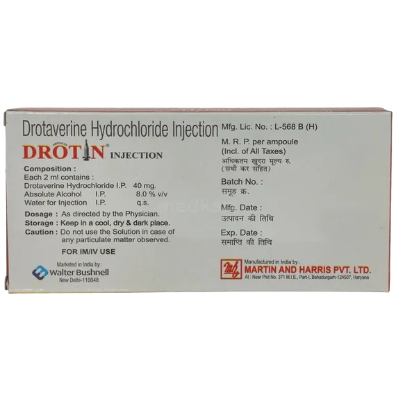 Ditrin Injection Buy Drotin Injection 2 Ml Online at Best Price | Medkart