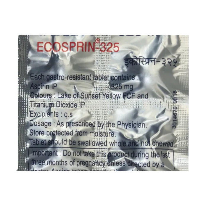 ECOSPRIN 325MG TABLET 14'S