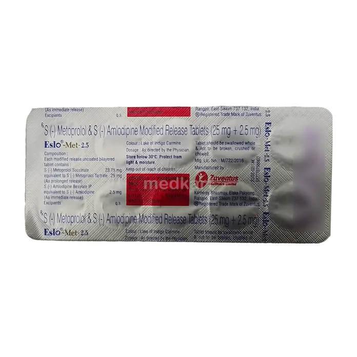 ESLO MET 2.5MG TABLET 10'S