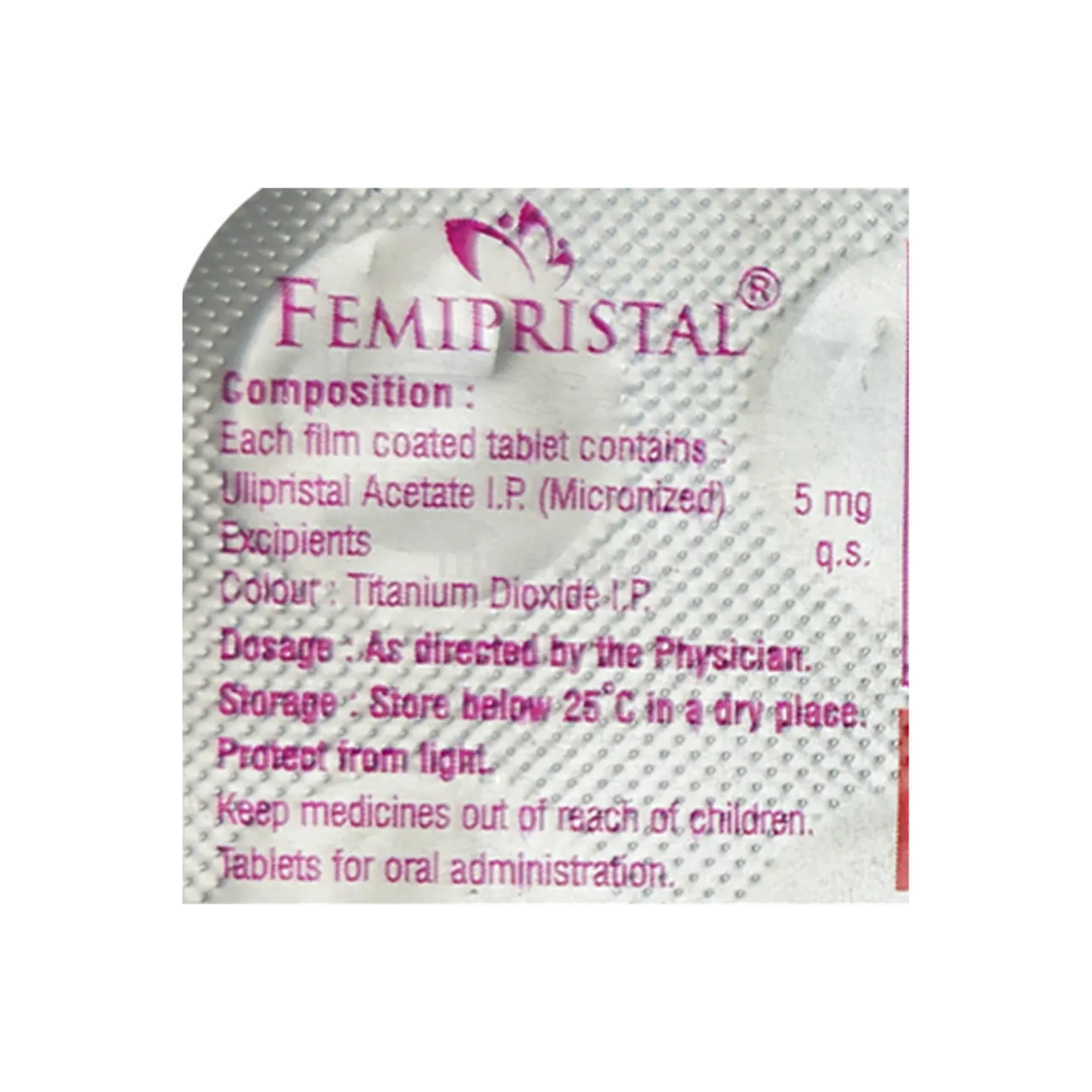 FEMIPRISTAL 5MG CAPSULE 10'S