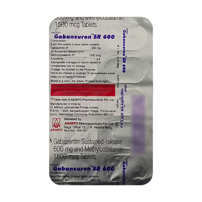 GABANEURON SR 600 TABLET 10'S