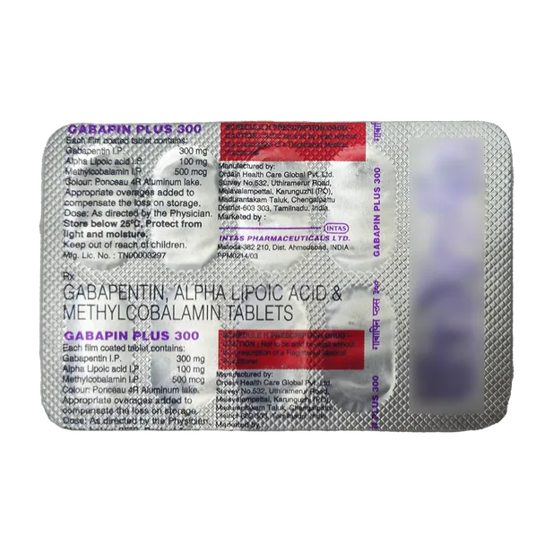 GABAPIN PLUS 300MG TABLET 10'S