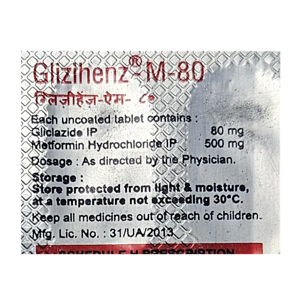 GLIZIHENZ M 80MG TABLET 10'S