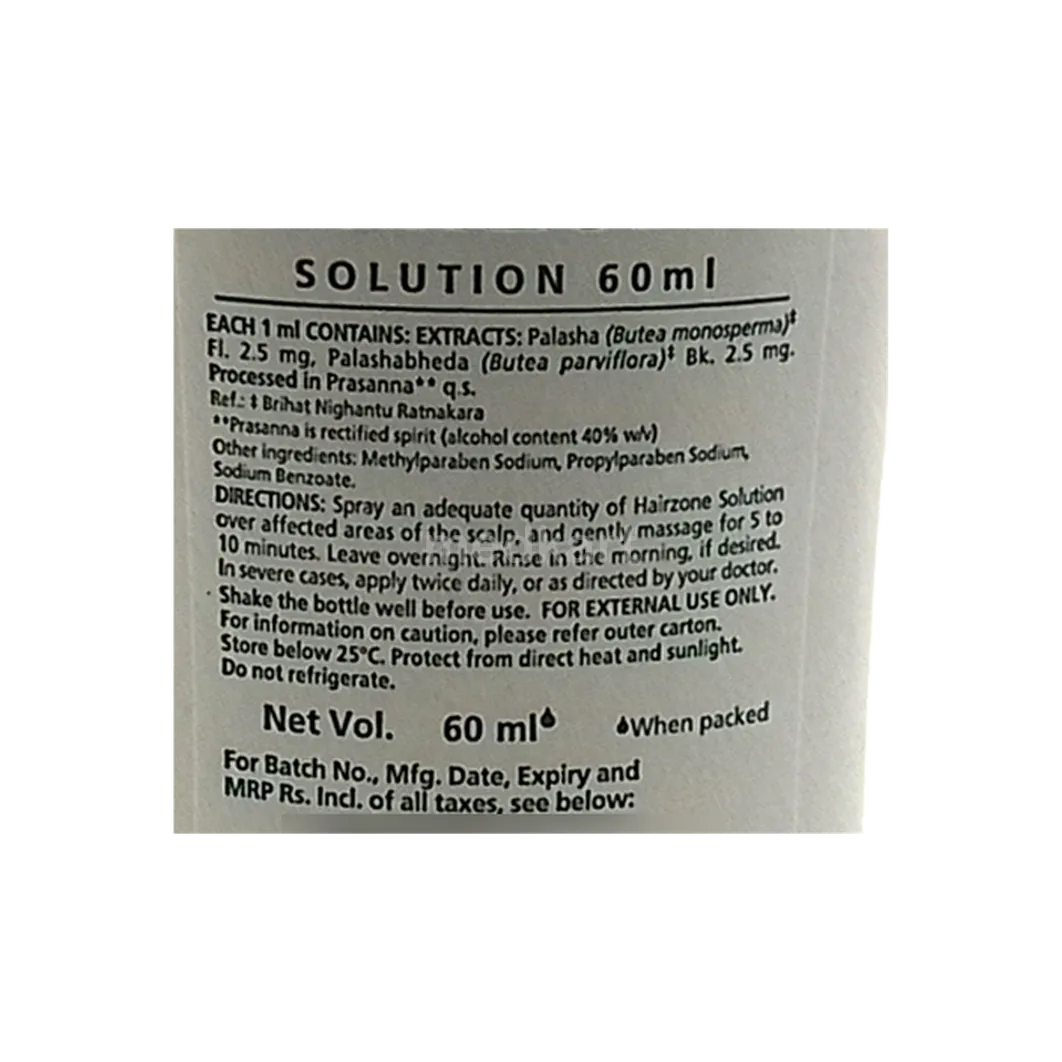 HAIRZONE SOLUTION 60 ML