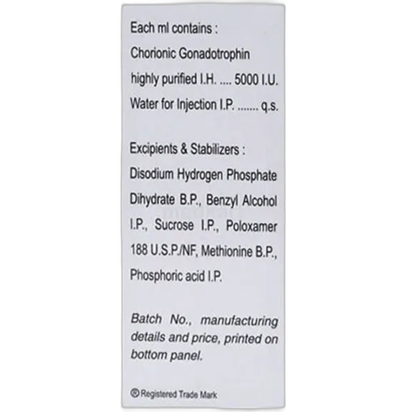 how much bac water to add to 5000iu hcg Buy Hucog Hp 5000iu Injection Online at Best Price