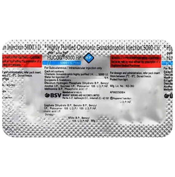 Buy Hucog Hp 5000iu Injection Online at Best Price | Medkart