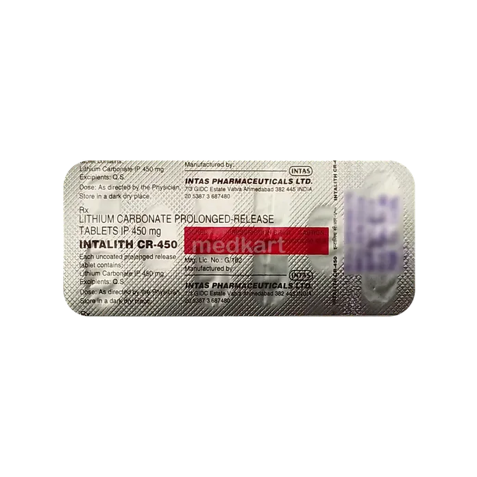 INTALITH CR 450MG TABLET 10'S