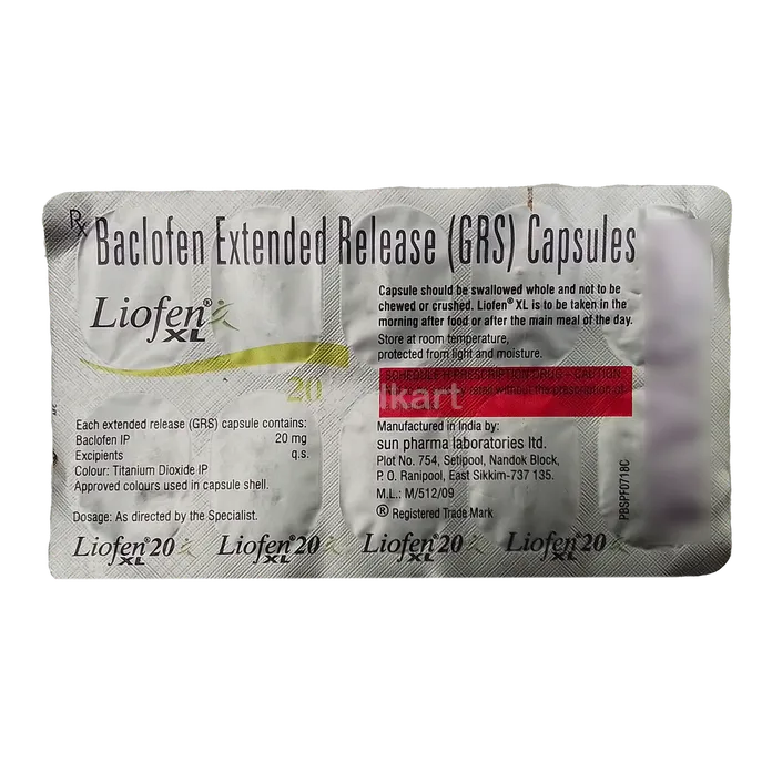 LIOFEN XL 20MG CAPSULE 10'S