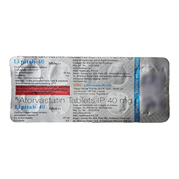 LIPITAB 40MG TABLET 10'S