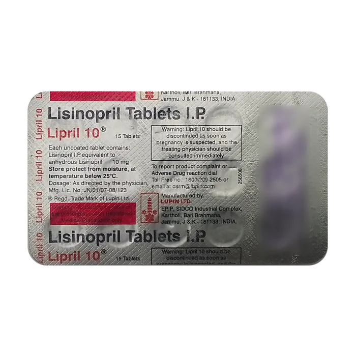 Buy Lipril 10mg Tablet for Hypertension at Medkart – Best Price & Offers