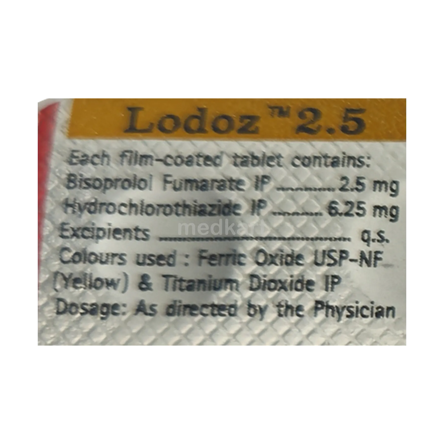 LODOZ 2.5MG TABLET 10'S