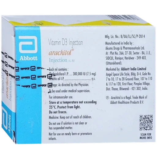 ARACHITOL 3L INJECTION 1 ML 6'S Price, Uses, Side Effects & Substitutes ...
